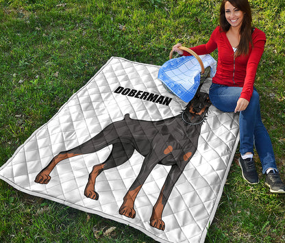 Doberman Pinscher Print Quilt