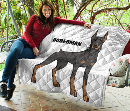 Doberman Pinscher Print Quilt