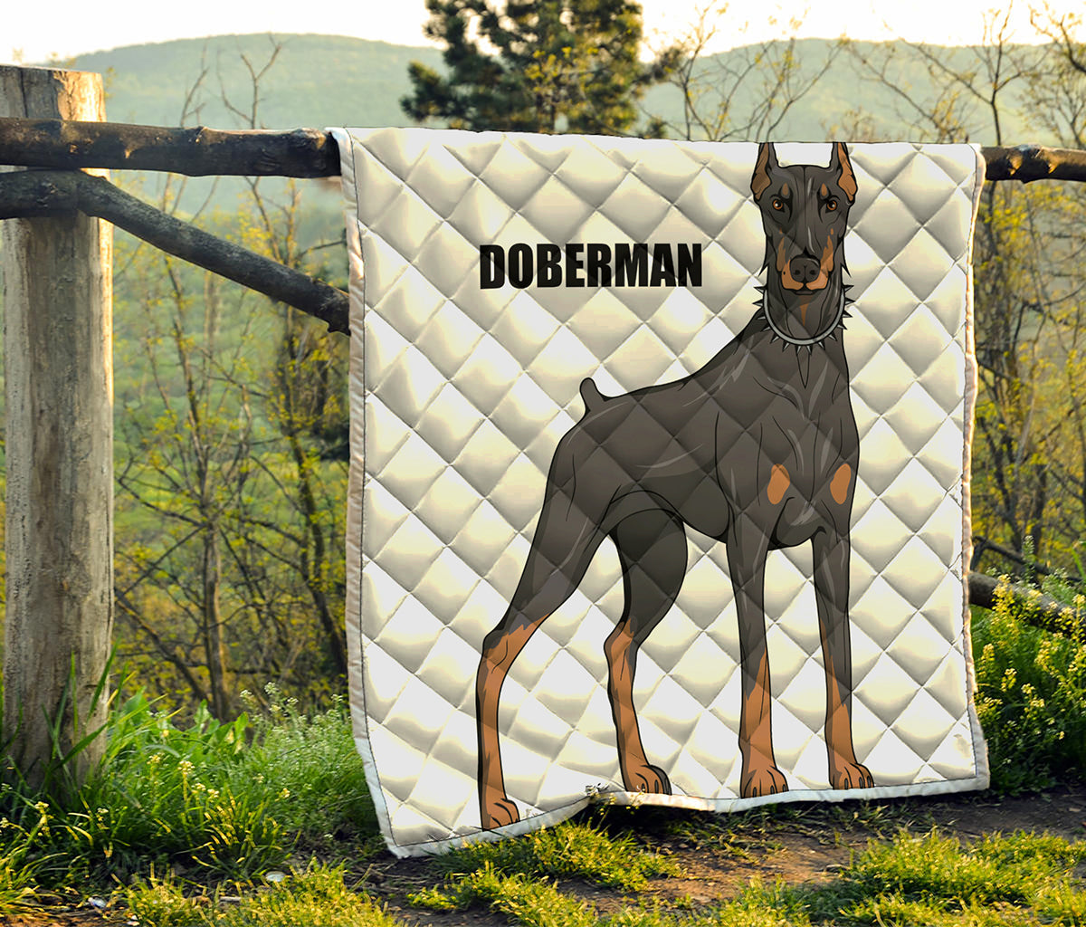 Doberman Pinscher Print Quilt