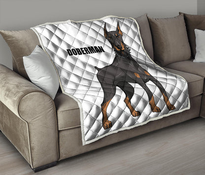 Doberman Pinscher Print Quilt