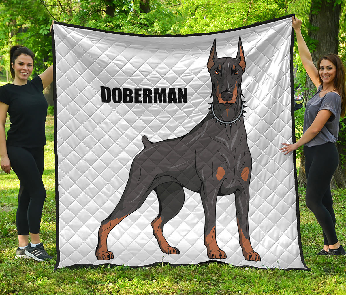 Doberman Pinscher Print Quilt