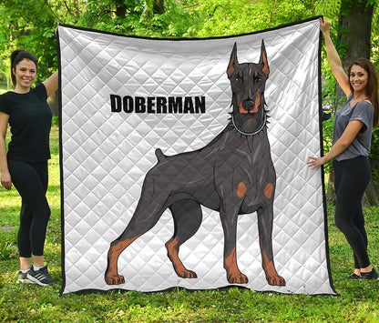 Doberman Pinscher Print Quilt