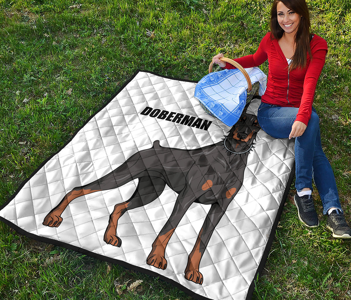 Doberman Pinscher Print Quilt