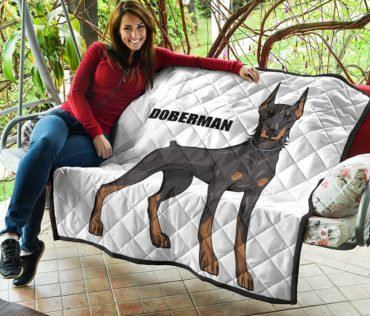 Doberman Pinscher Print Quilt
