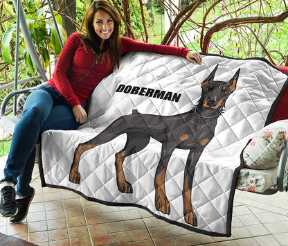 Doberman Pinscher Print Quilt