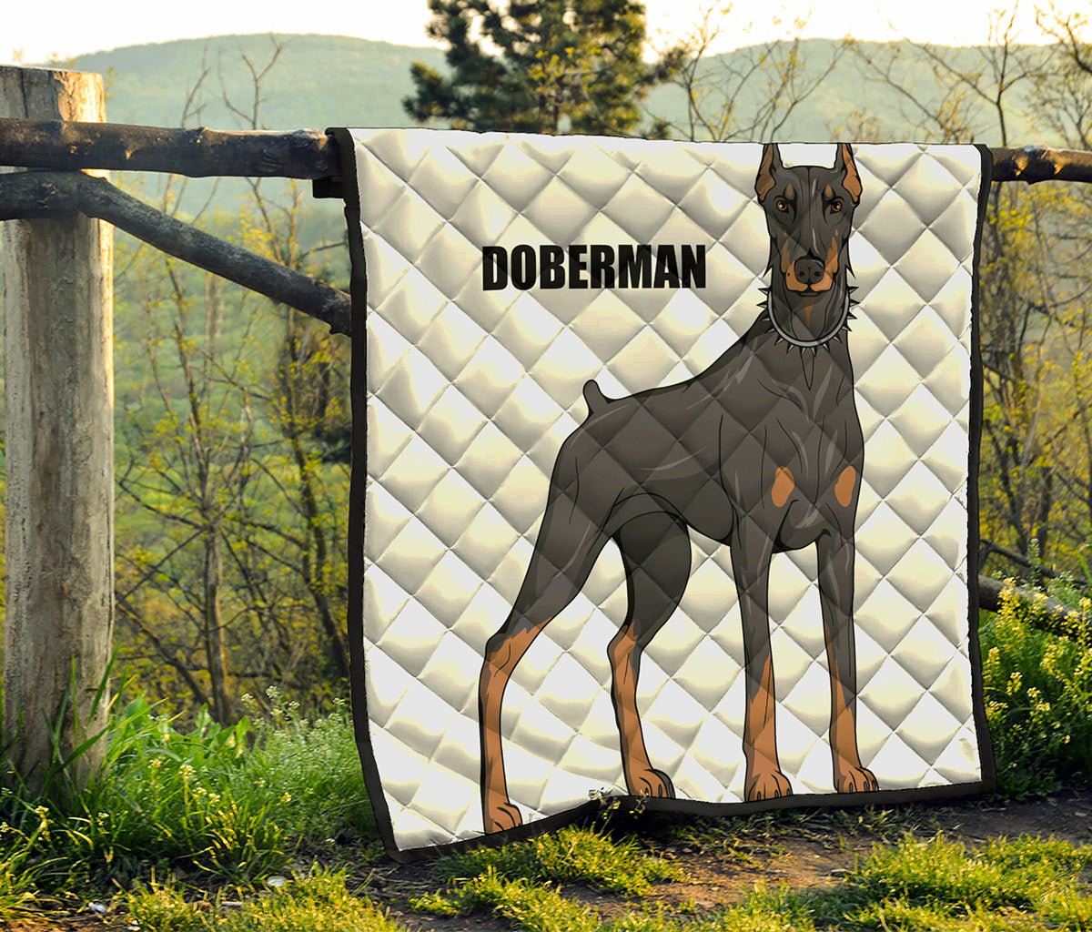 Doberman Pinscher Print Quilt