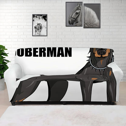 Doberman Pinscher Print Sofa Cover