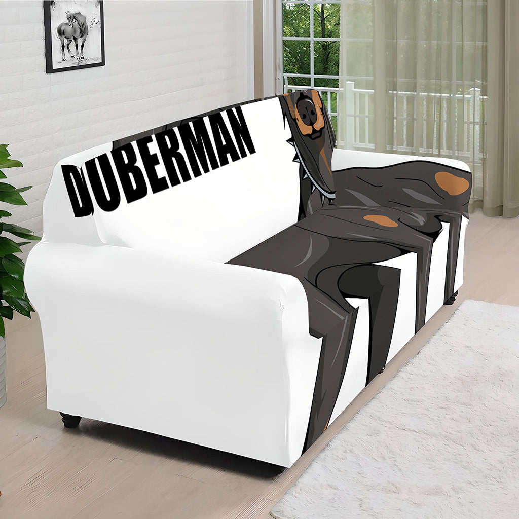 Doberman Pinscher Print Sofa Cover