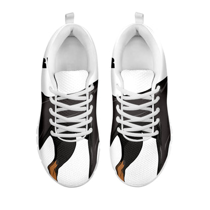 Doberman Pinscher Print White Sneakers