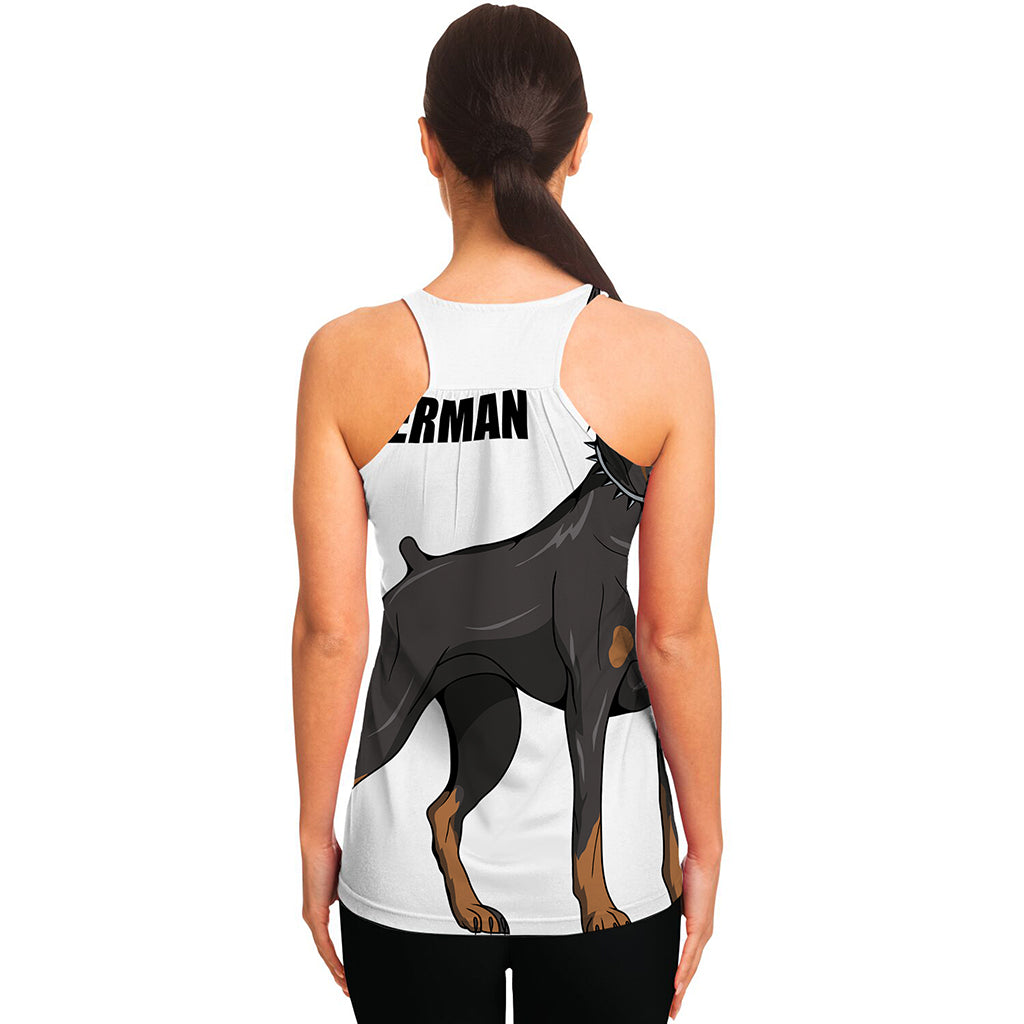 Doberman Pinscher Print Women's Racerback Tank Top