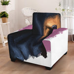 Dobermann Portrait Print Armchair Slipcover