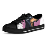 Dobermann Portrait Print Black Low Top Shoes 