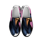 Dobermann Portrait Print Black Slip On Shoes