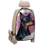 Dobermann Portrait Print Car Seat Organizers