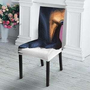 Dobermann Portrait Print Dining Chair Slipcover