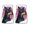 Dobermann Portrait Print Front Car Floor Mats