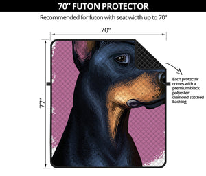 Dobermann Portrait Print Futon Protector