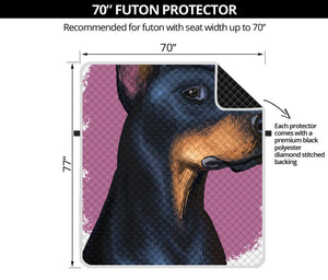 Dobermann Portrait Print Futon Protector