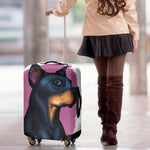 Dobermann Portrait Print Luggage Cover