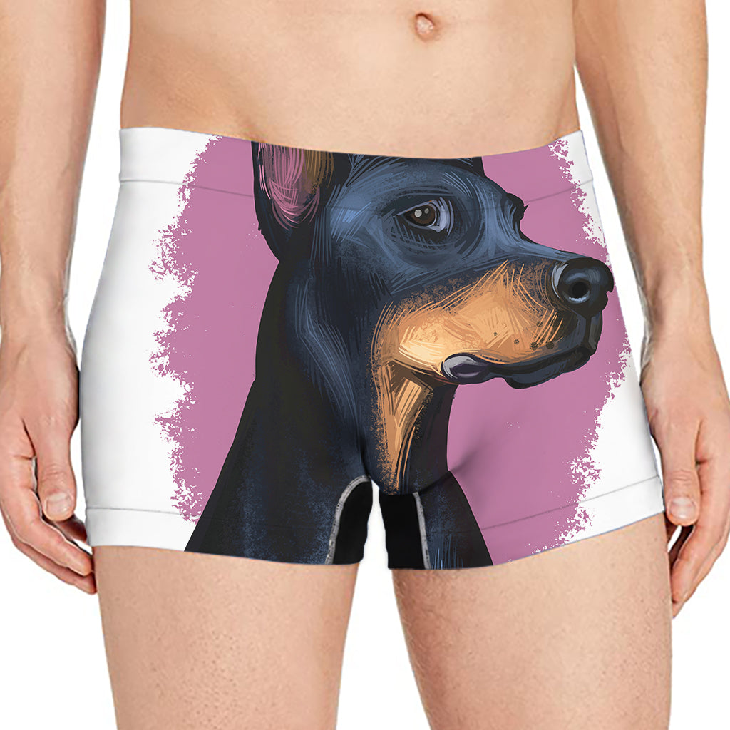 Dobermann Portrait Print Men's Boxer Briefs