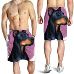 Dobermann Portrait Print Men's Shorts