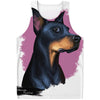 Dobermann Portrait Print Men's Tank Top