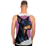 Dobermann Portrait Print Men's Tank Top