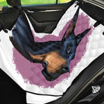 Dobermann Portrait Print Pet Car Back Seat Cover