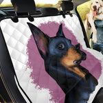 Dobermann Portrait Print Pet Car Back Seat Cover