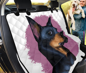 Dobermann Portrait Print Pet Car Back Seat Cover