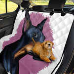 Dobermann Portrait Print Pet Car Back Seat Cover