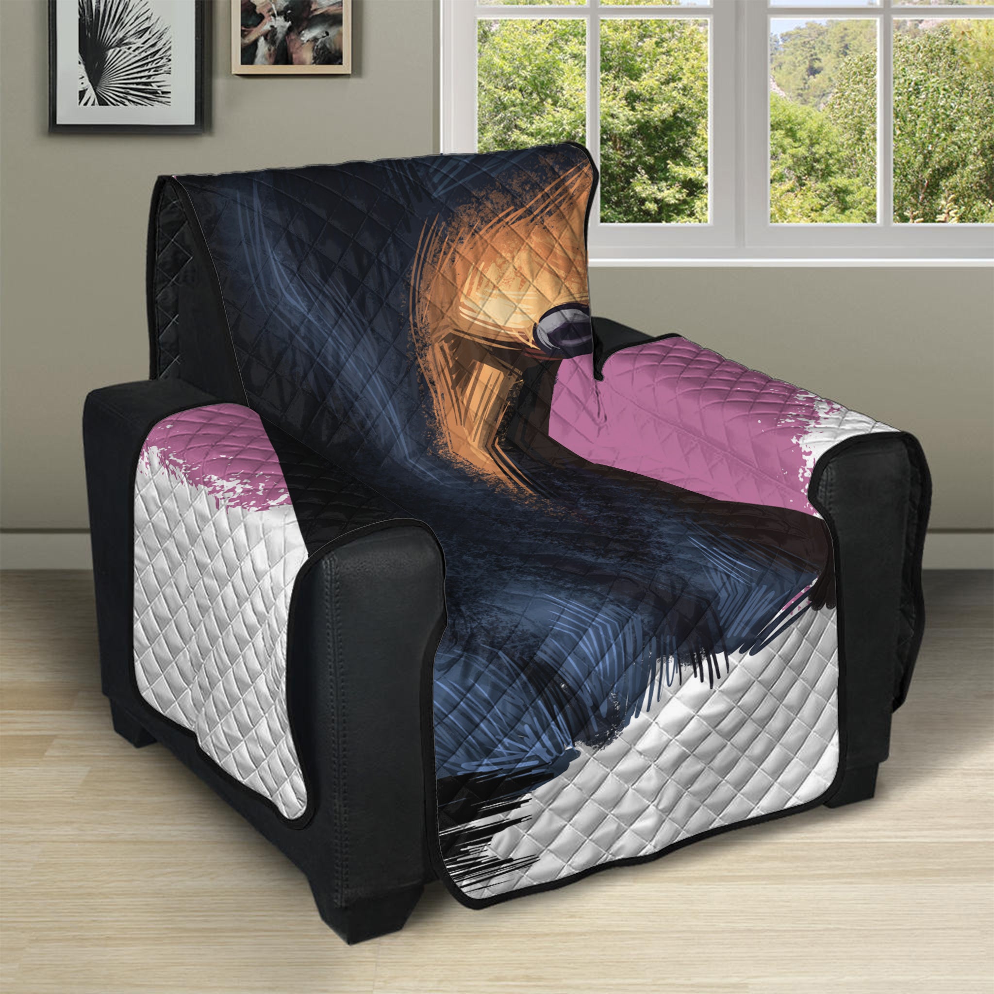 Dobermann Portrait Print Recliner Protector