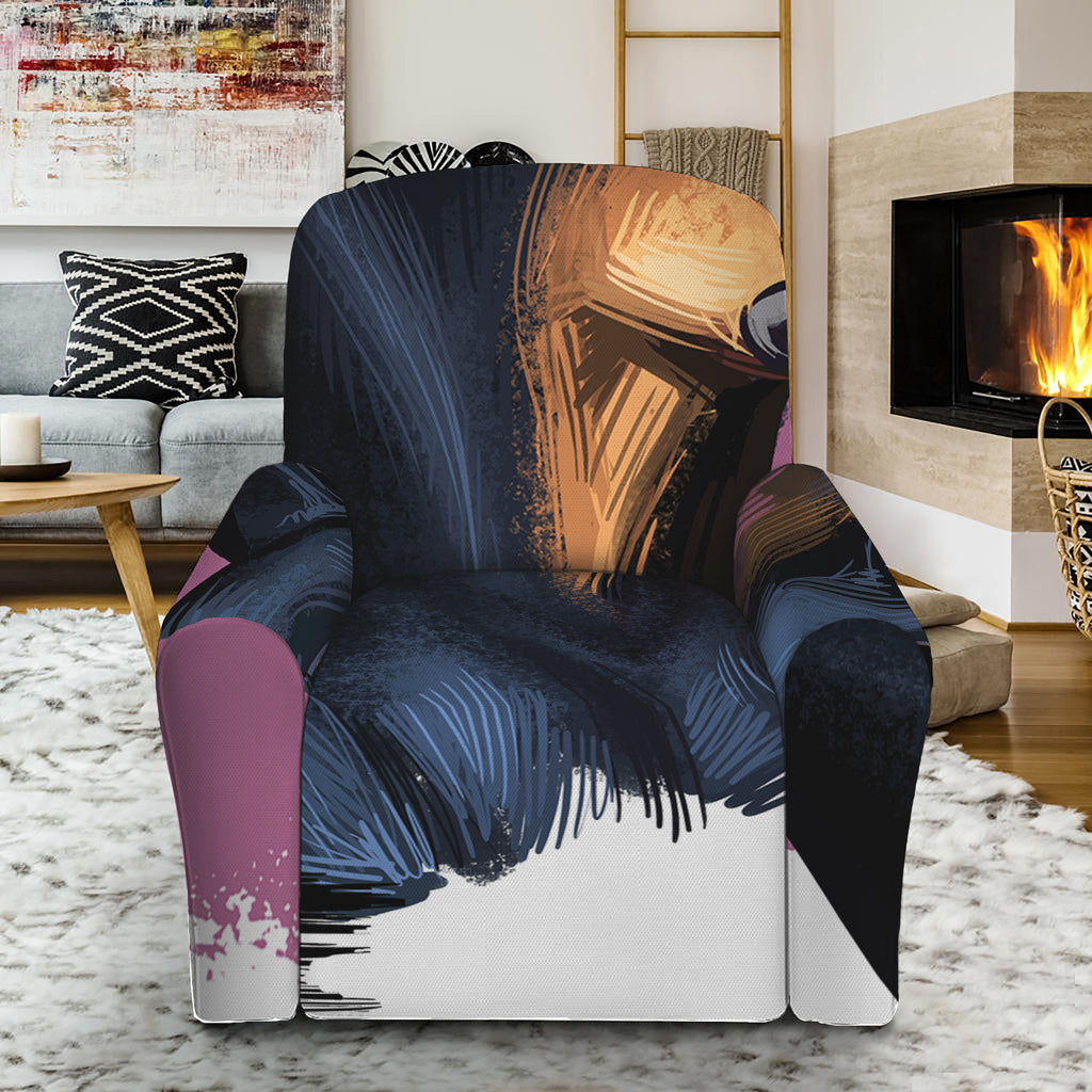 Dobermann Portrait Print Recliner Slipcover