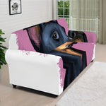 Dobermann Portrait Print Sofa Cover