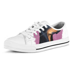Dobermann Portrait Print White Low Top Shoes