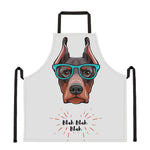 Dobermann With Glasses Print Apron