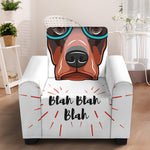 Dobermann With Glasses Print Armchair Slipcover