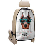 Dobermann With Glasses Print Car Seat Organizers