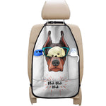 Dobermann With Glasses Print Car Seat Organizers