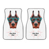 Dobermann With Glasses Print Front Car Floor Mats