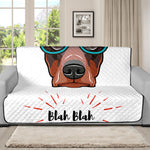 Dobermann With Glasses Print Futon Protector