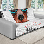 Dobermann With Glasses Print Futon Protector