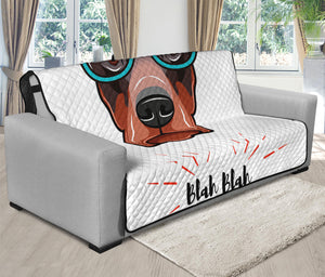 Dobermann With Glasses Print Futon Protector