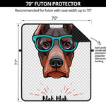 Dobermann With Glasses Print Futon Protector