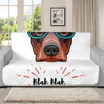 Dobermann With Glasses Print Futon Protector