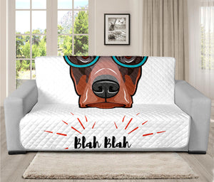 Dobermann With Glasses Print Futon Protector