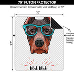 Dobermann With Glasses Print Futon Protector