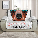 Dobermann With Glasses Print Half Sofa Protector