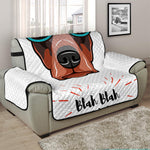 Dobermann With Glasses Print Half Sofa Protector