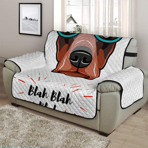 Dobermann With Glasses Print Half Sofa Protector